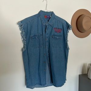 Bike Week Jean Cut Off Vest